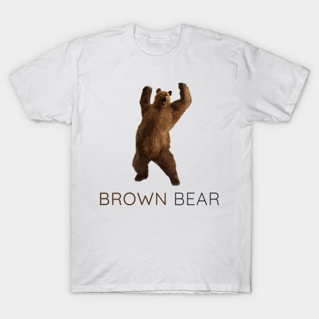 Brown Bear, Grizzly bear, Ursus arctos T-Shirt by AmazighmanDesigns